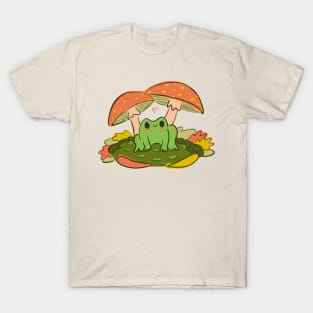 Live and Eat Flies - Frog and Mushroom T-Shirt